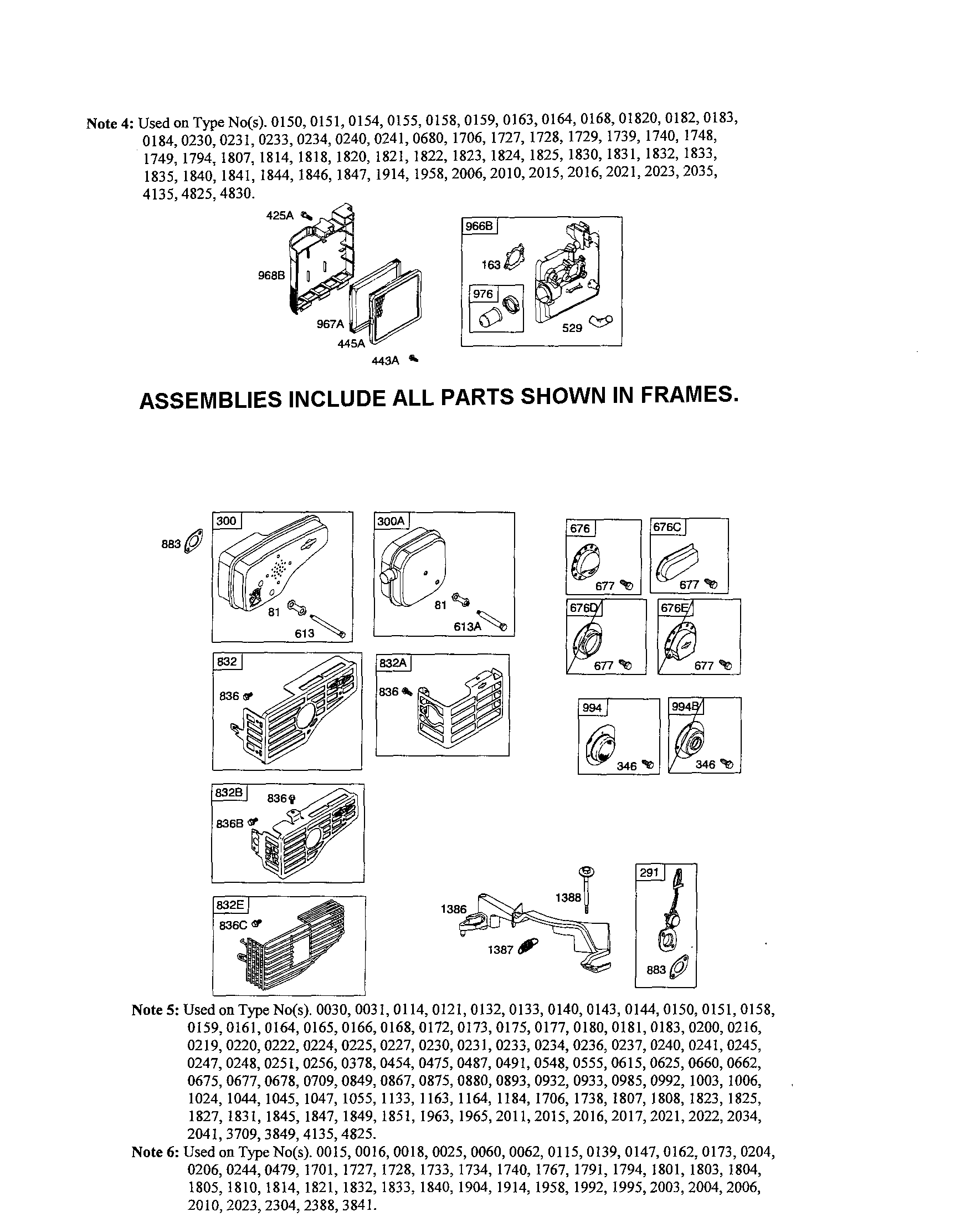 Muffler/guard/air cleaner base