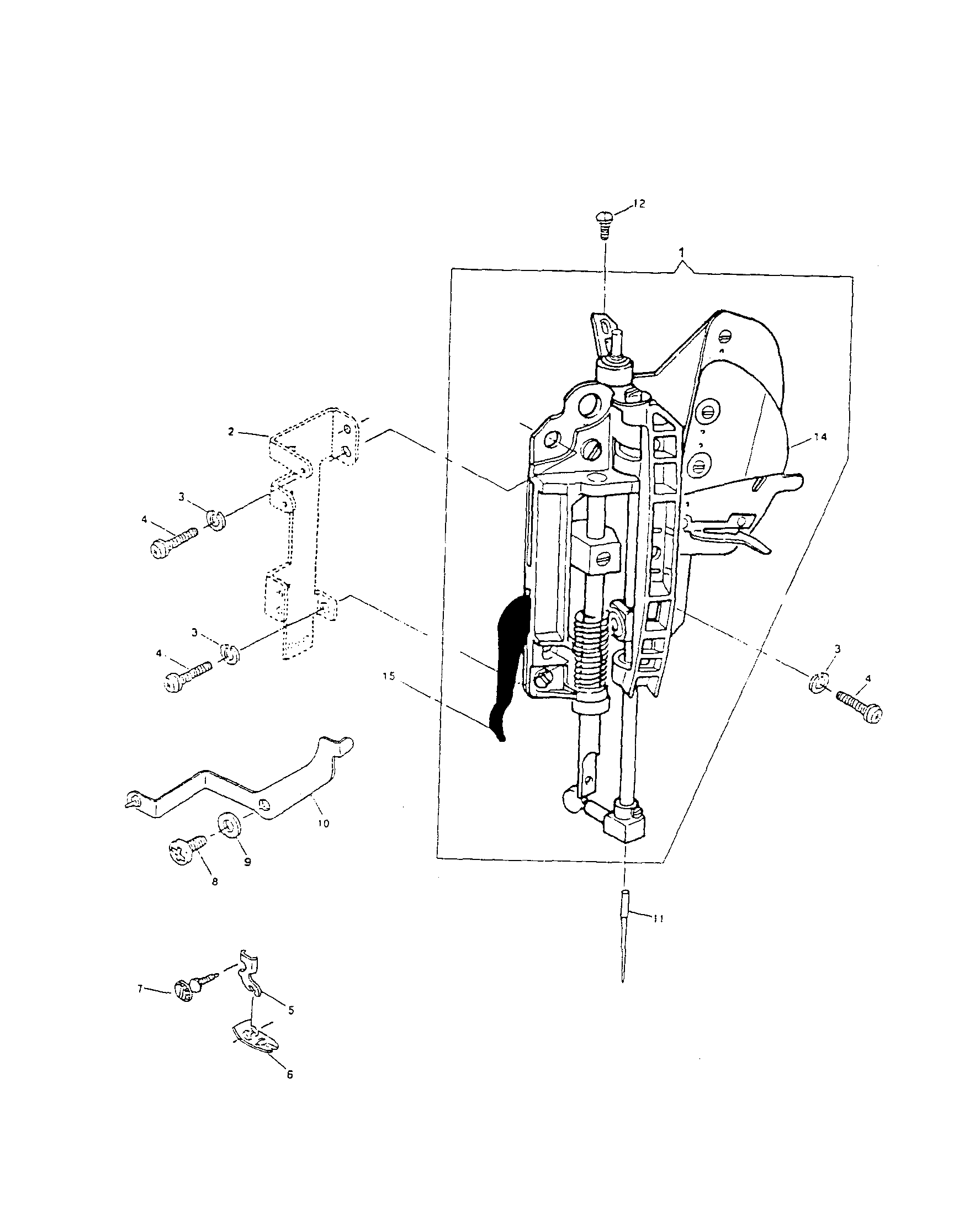 Coaxial presser bar system