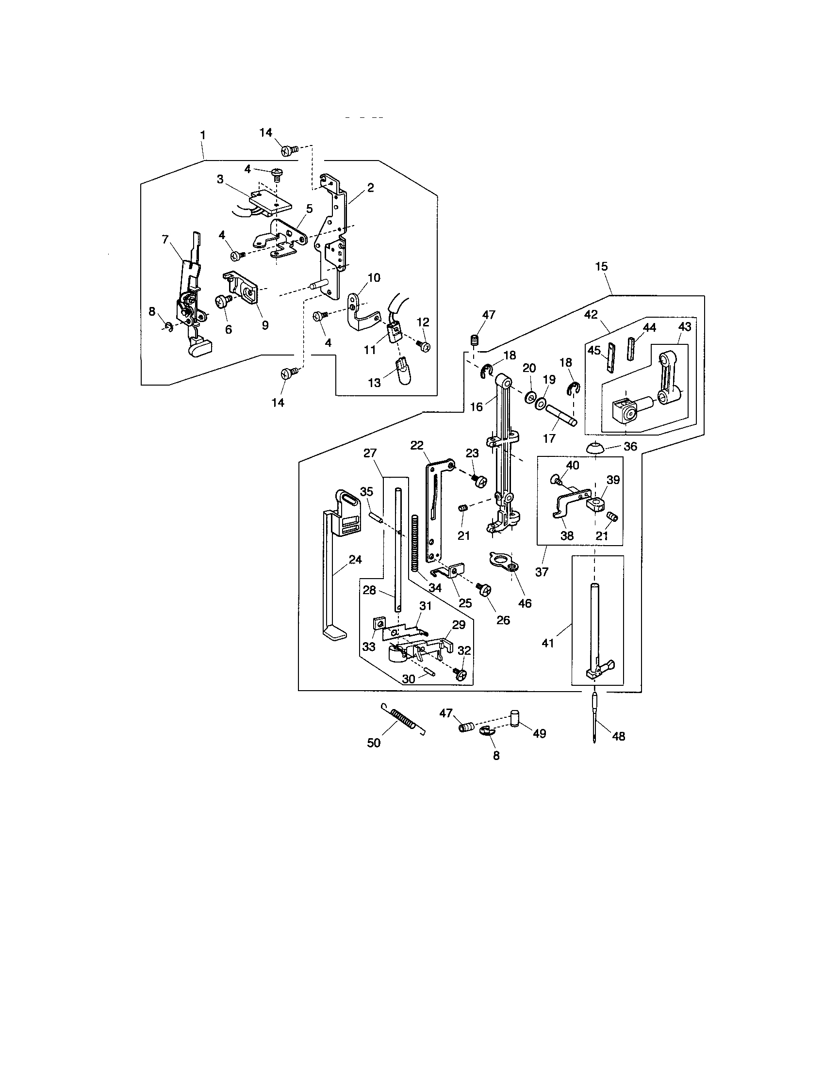Needle bar supporter/front bracket