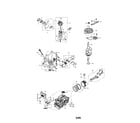 Honda GCV160-LAN5R cylinder/crankshaft/carburetor diagram