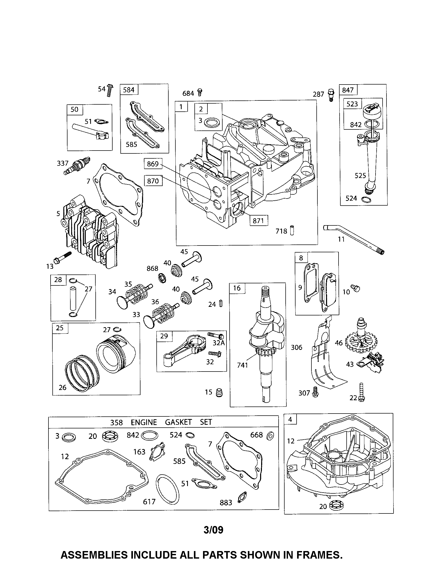 CYLINDER/CRANKSHAFT/DIPSTICK
