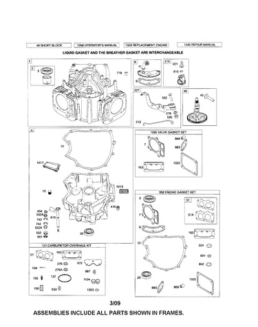 Cylinder/sump/camshaft