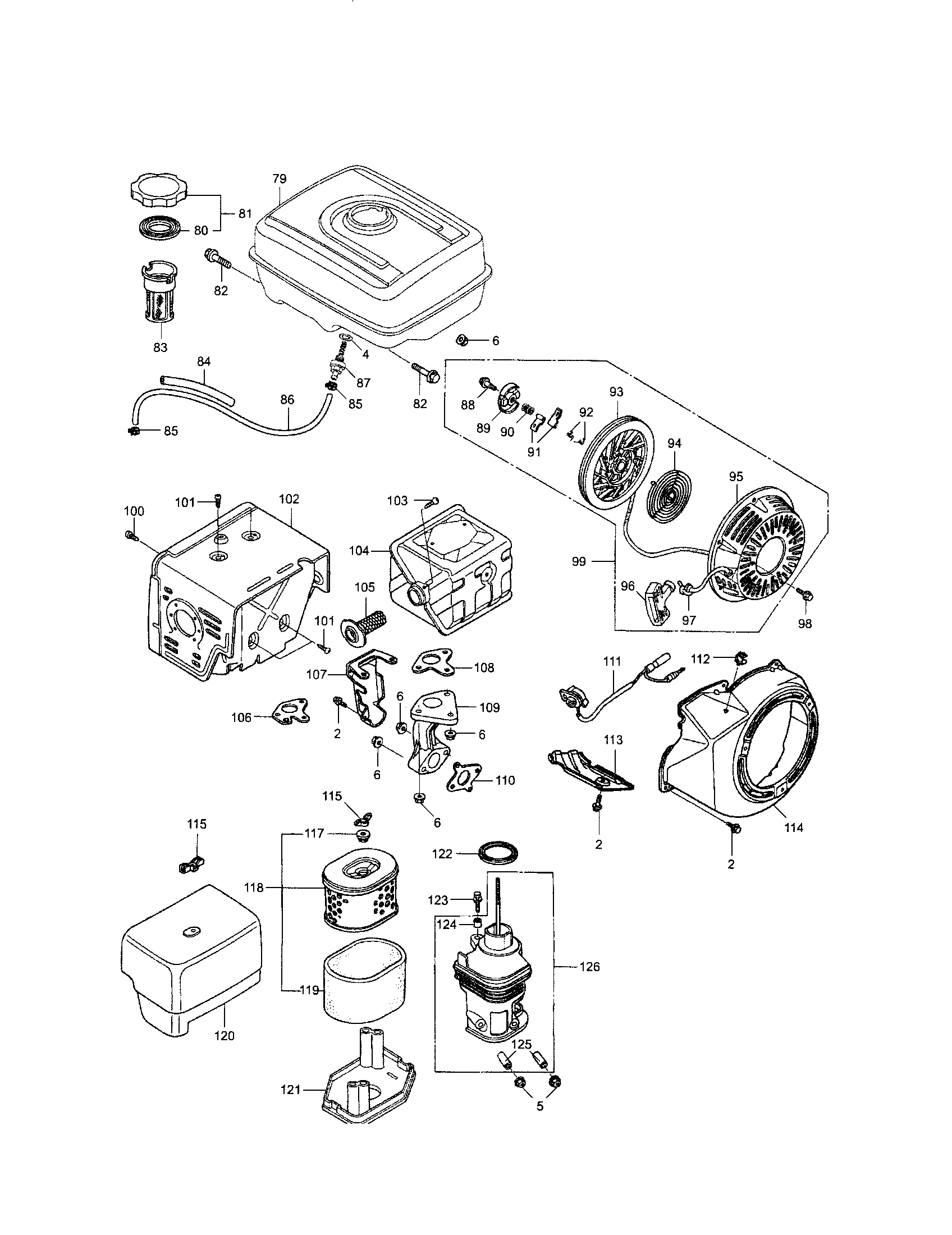STARTER/FUEL TANK
