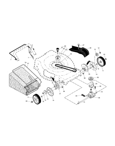 Drive control/gear case/wheels