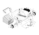 Craftsman 917374050 drive control/gear case/wheels diagram