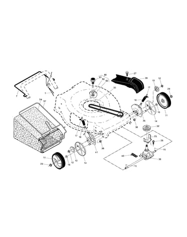 Drive control/gear case/wheels