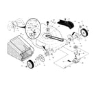 Craftsman 917374070 drive control/gear case/wheels diagram