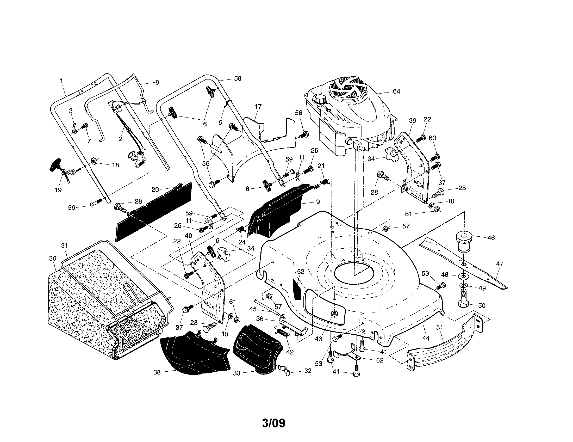 Handle/engine/housing