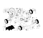 Craftsman 917374110 drive control/gear case/wheels diagram