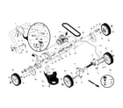 Craftsman 917374120 drive control/gear case/wheels diagram