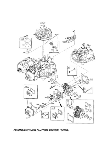 Head-cylinder/flywheel