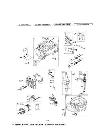 Cylinder/crankshaft/sump