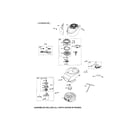 Craftsman 917374030 motor & rewind starters diagram