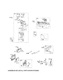 Carburetor/fuel tank/muffler