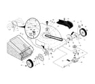 Craftsman 917374060 drive control/gear case/wheels diagram