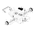Craftsman 917375011 drive control/gear case/wheels diagram