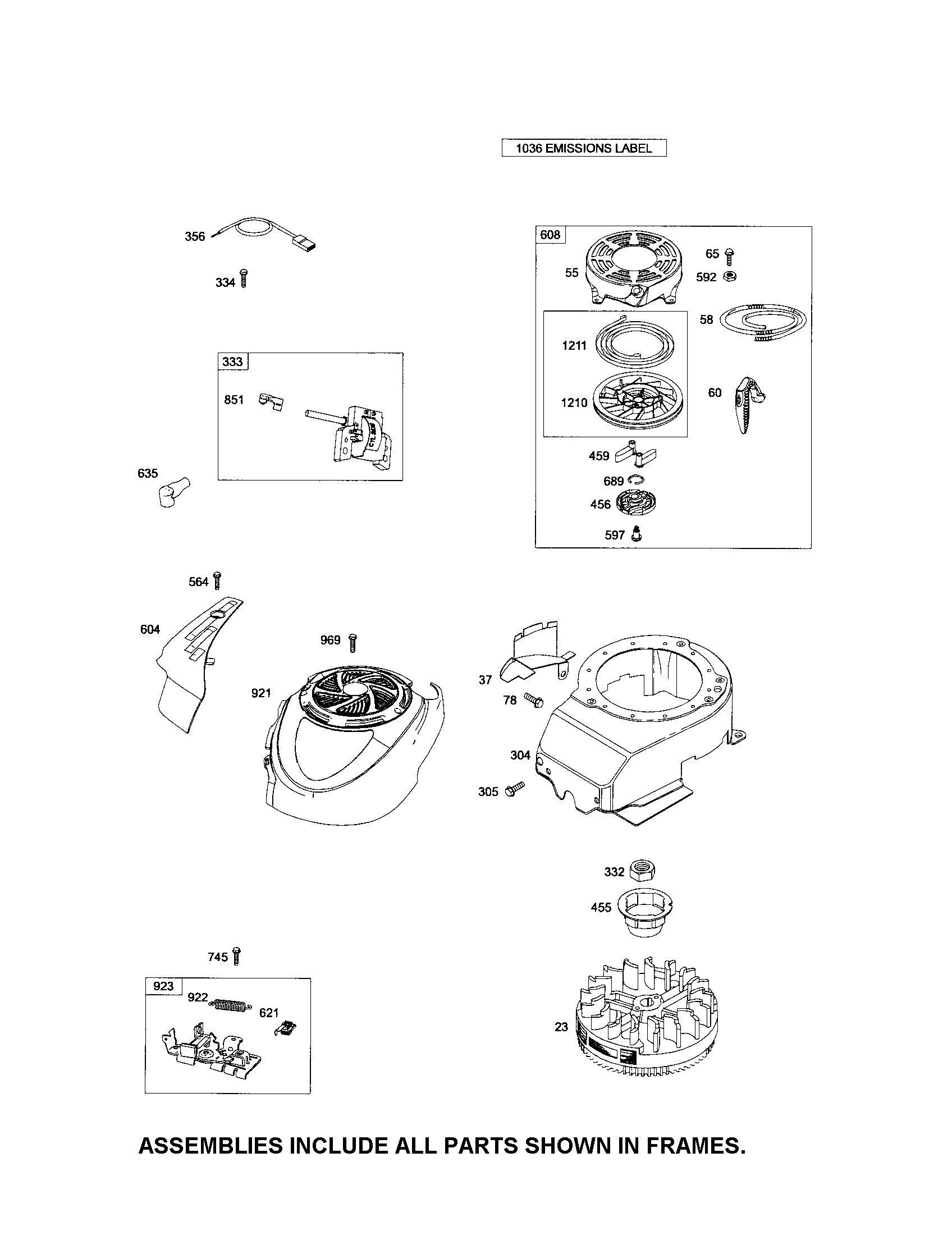 REWIND STARTER/BLOWER HOUSING