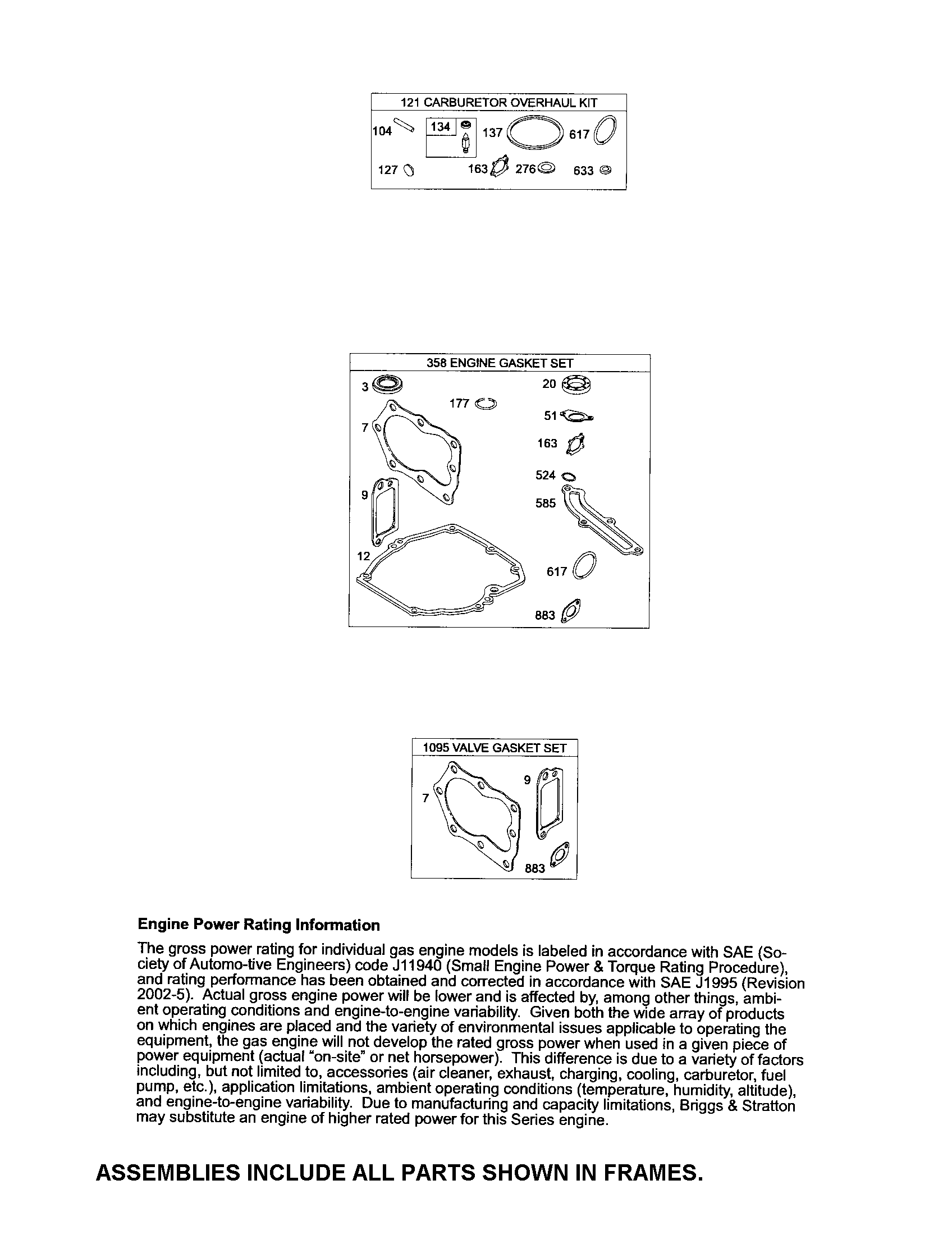 Gasket sets