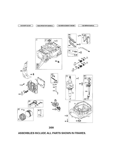 Cylinder/crankshaft/sump