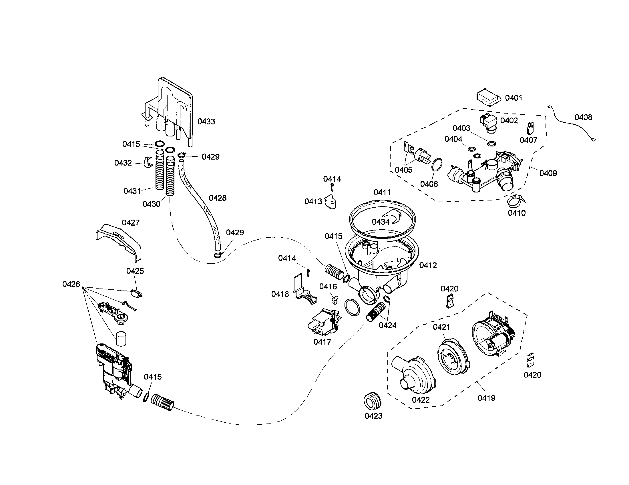 Heater/sump/pump