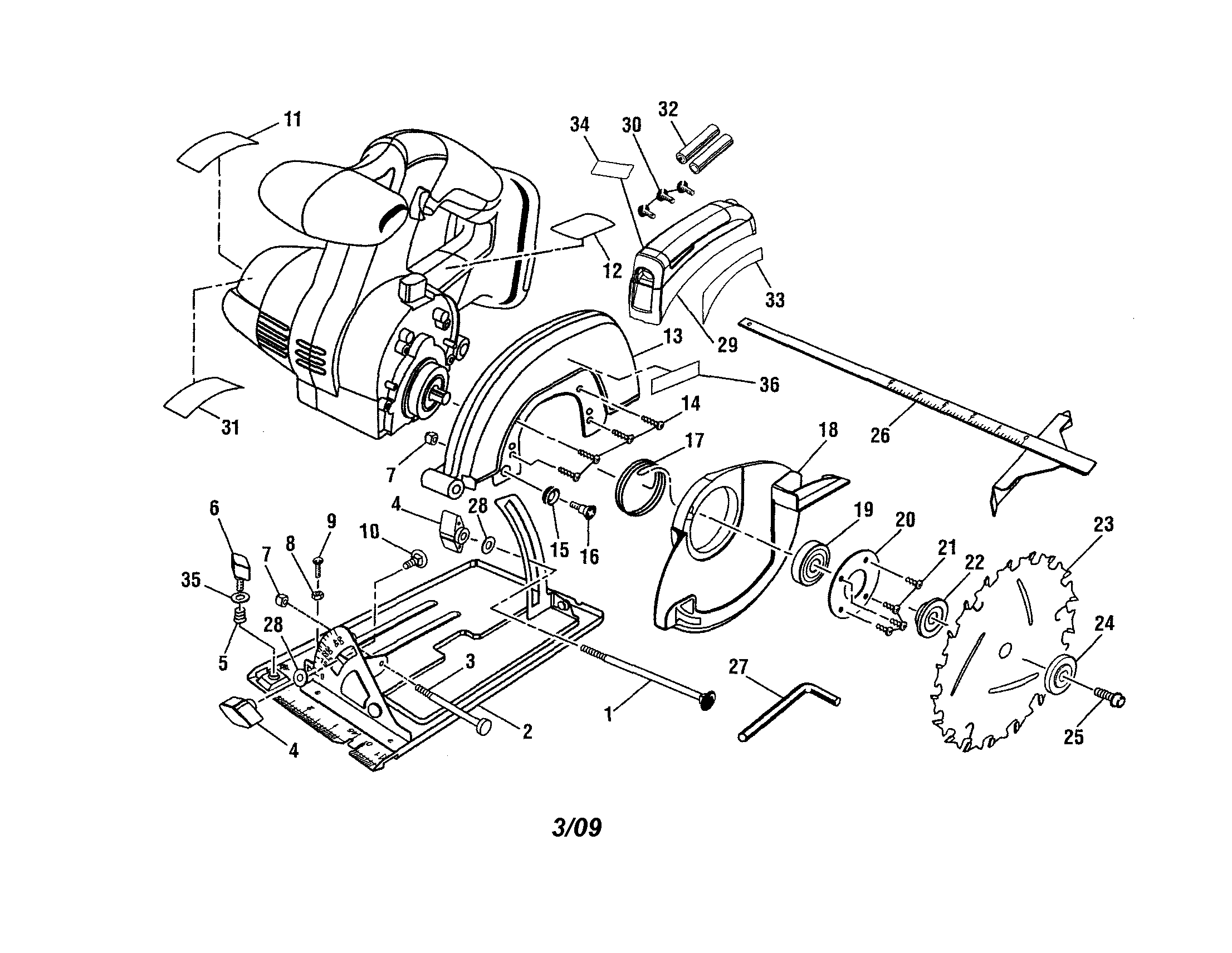 Cordless laser trim saw