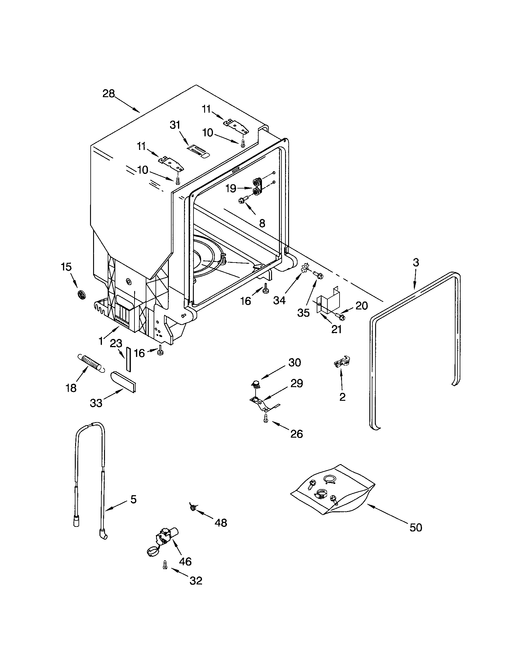 TUB AND FRAME