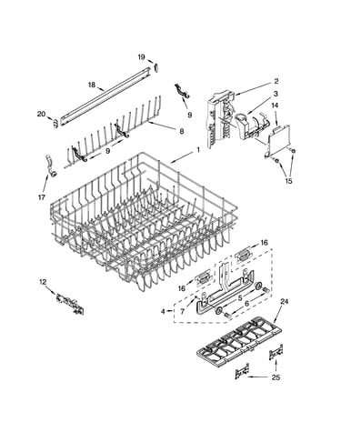 Upper rack/track