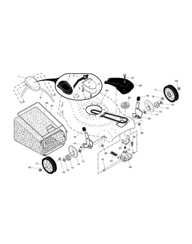Drive control/gear case/wheels