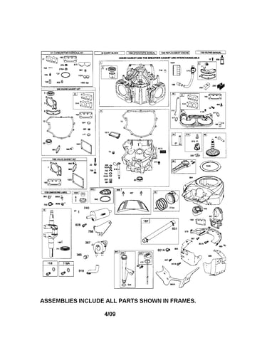 Cylinder/crankshaft/sump