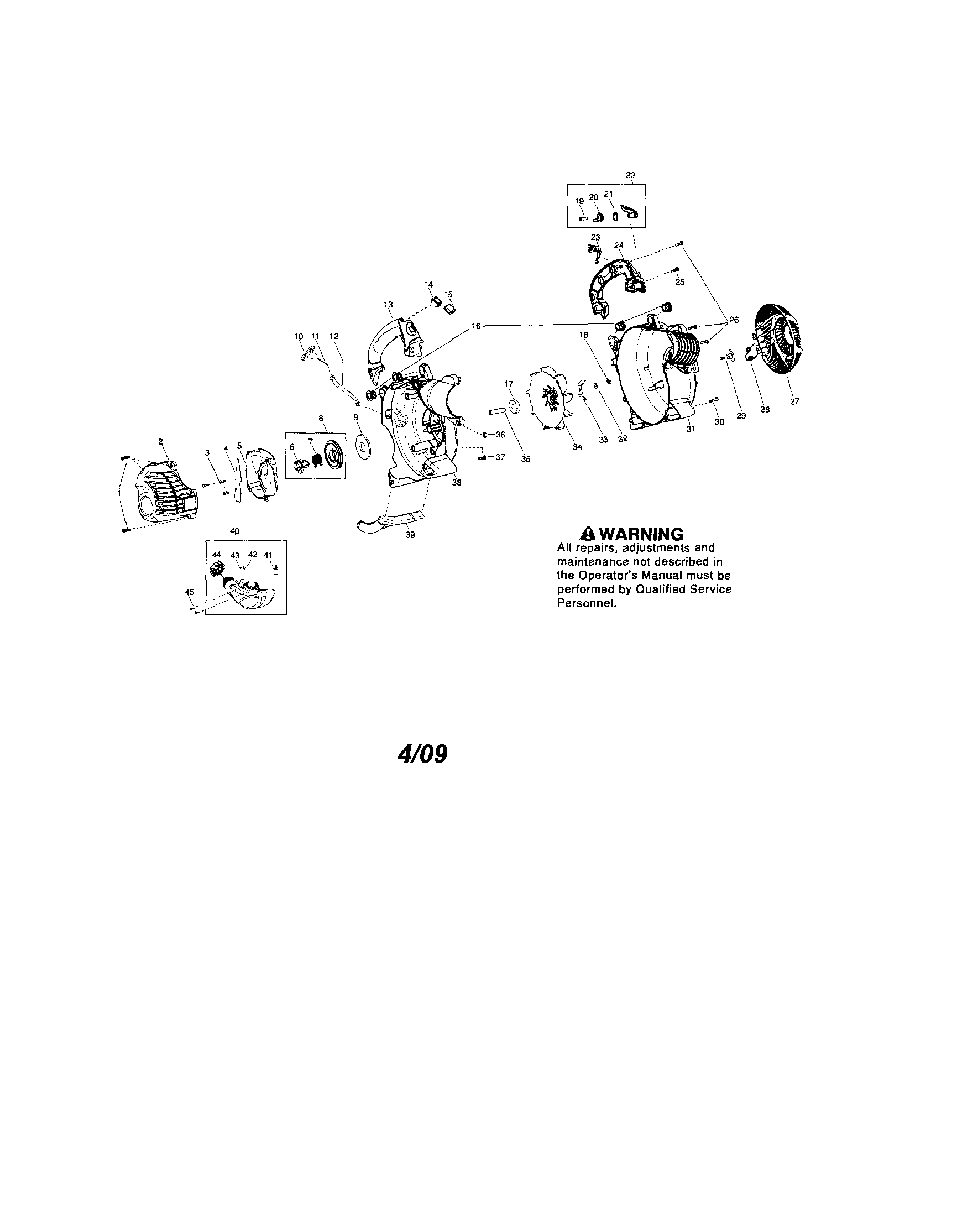Scroll/handle/fuel tank