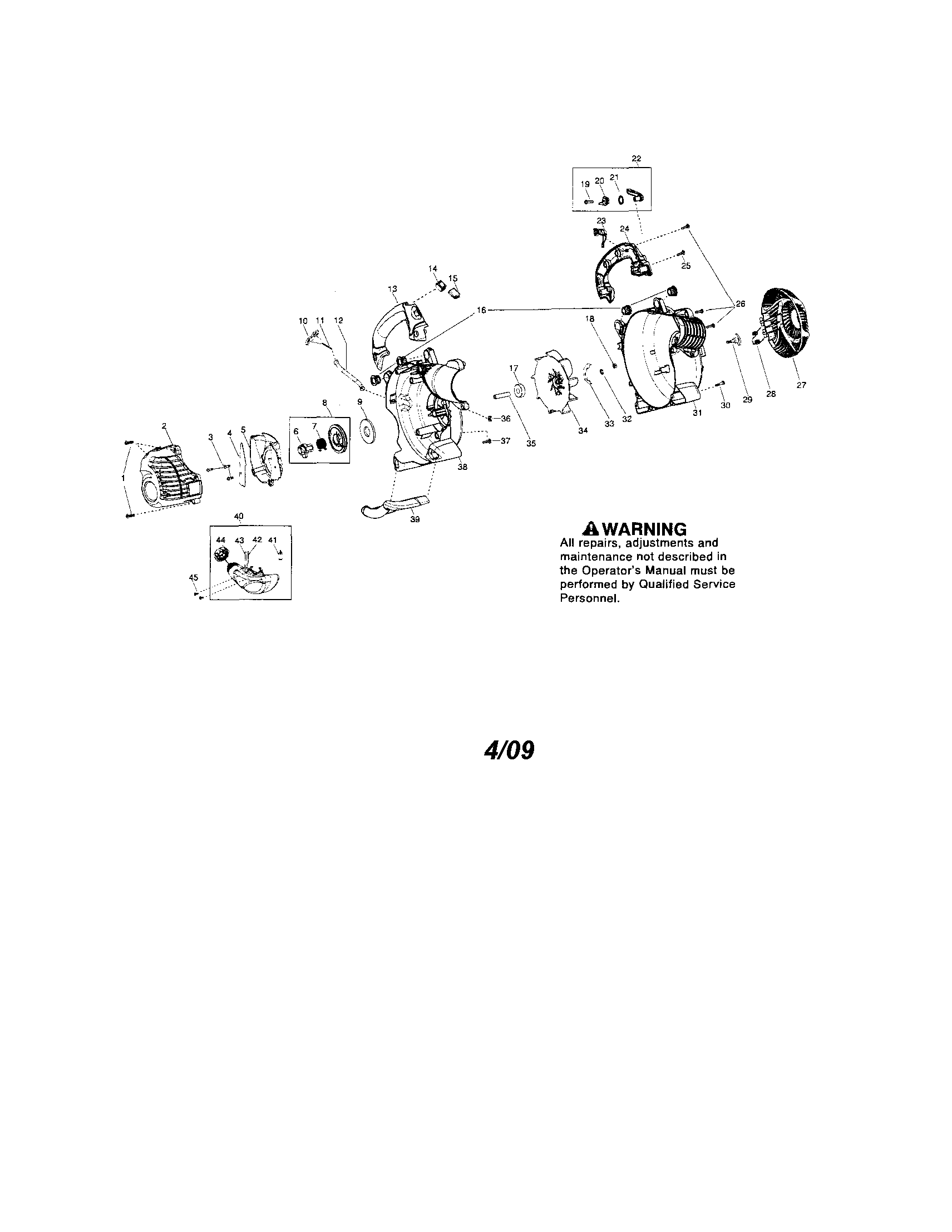 Scroll/handle/fuel tank