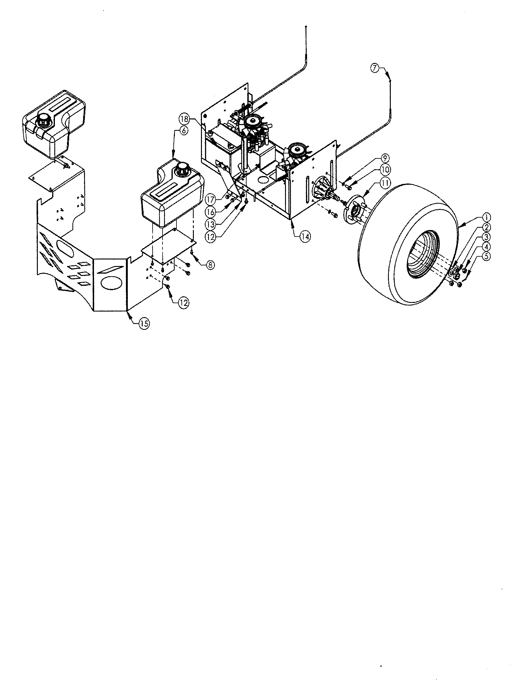 Tire/wheels/hydro weldment