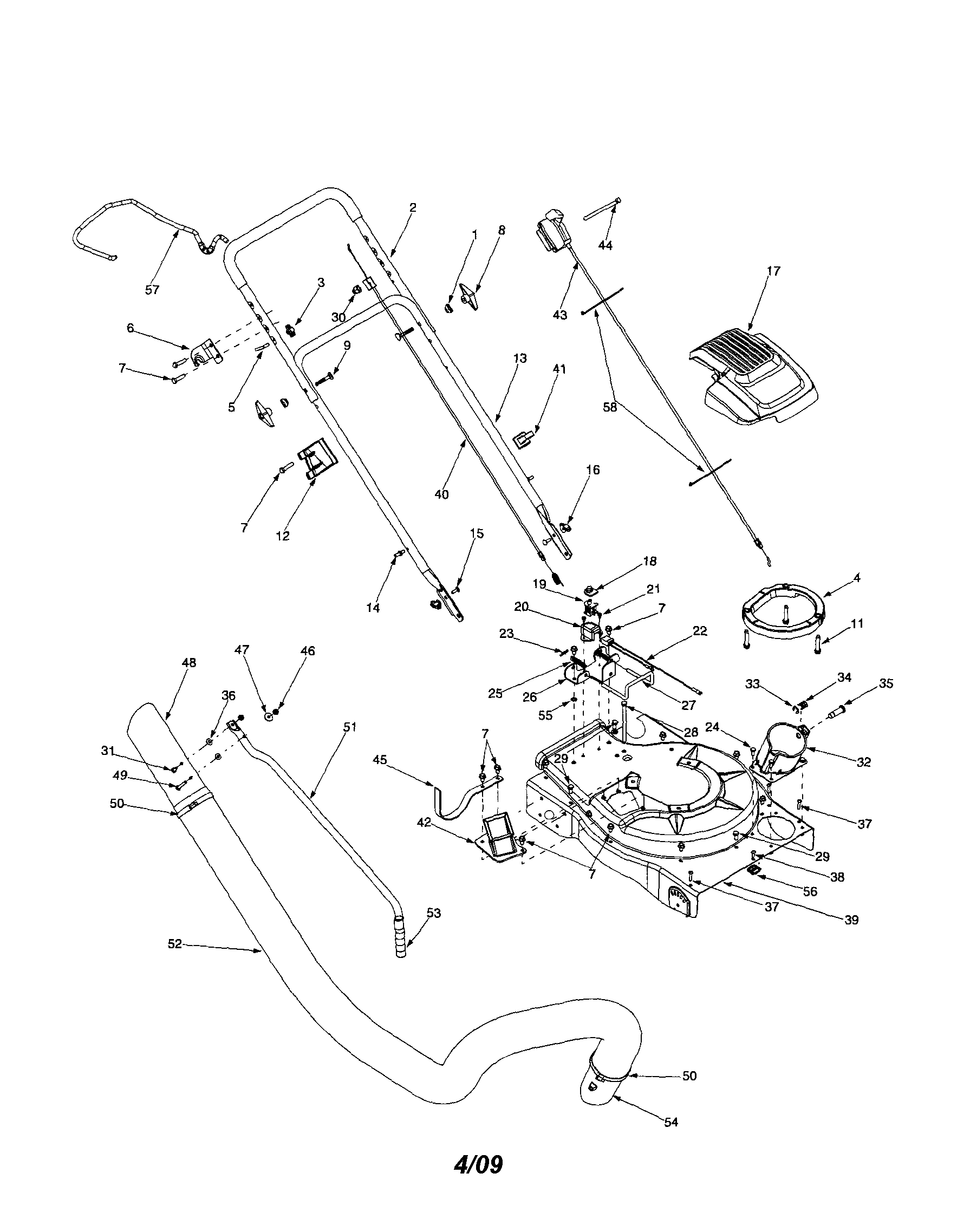 Handle/drive control/hose
