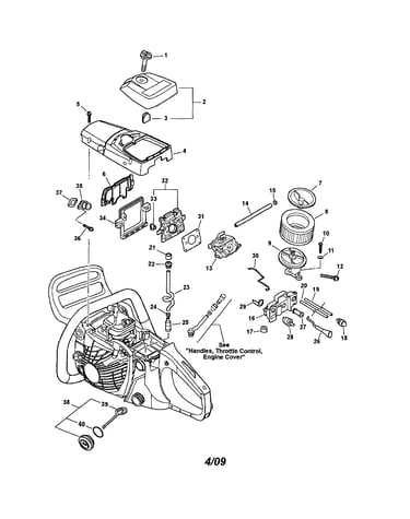 Cylinder cover/ignition switch