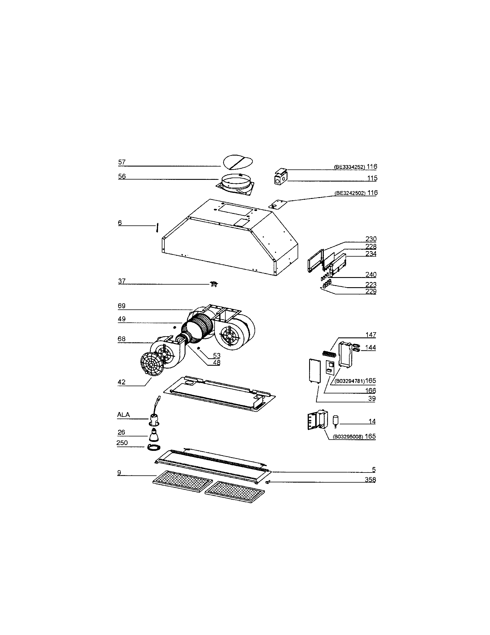 Hood - 2 motors