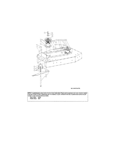 Deck pulley/rotary blade