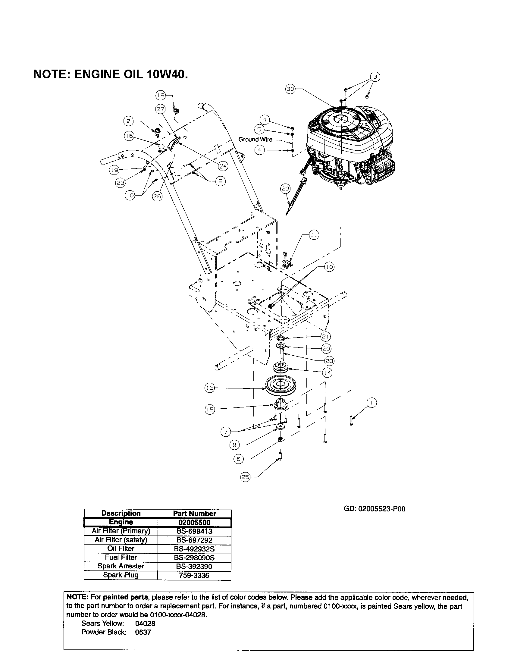 Engine/throttle control knob