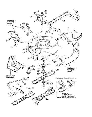 Cutting deck/blade/interlock