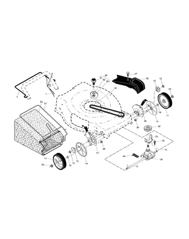 Drive control/gear case/wheels