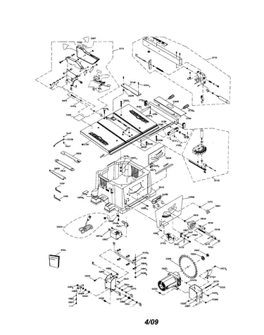 Table saw with laser line