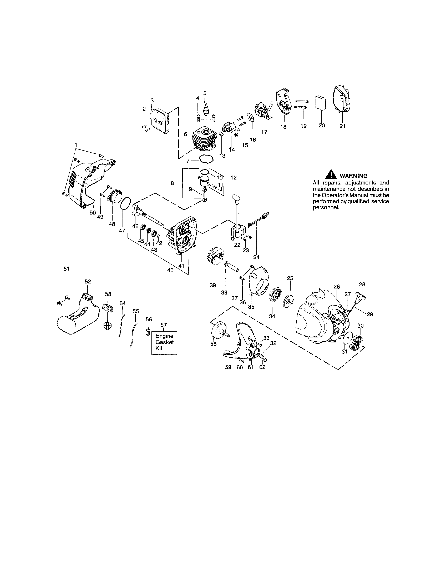 Cylinder/crankshaft/crankcase