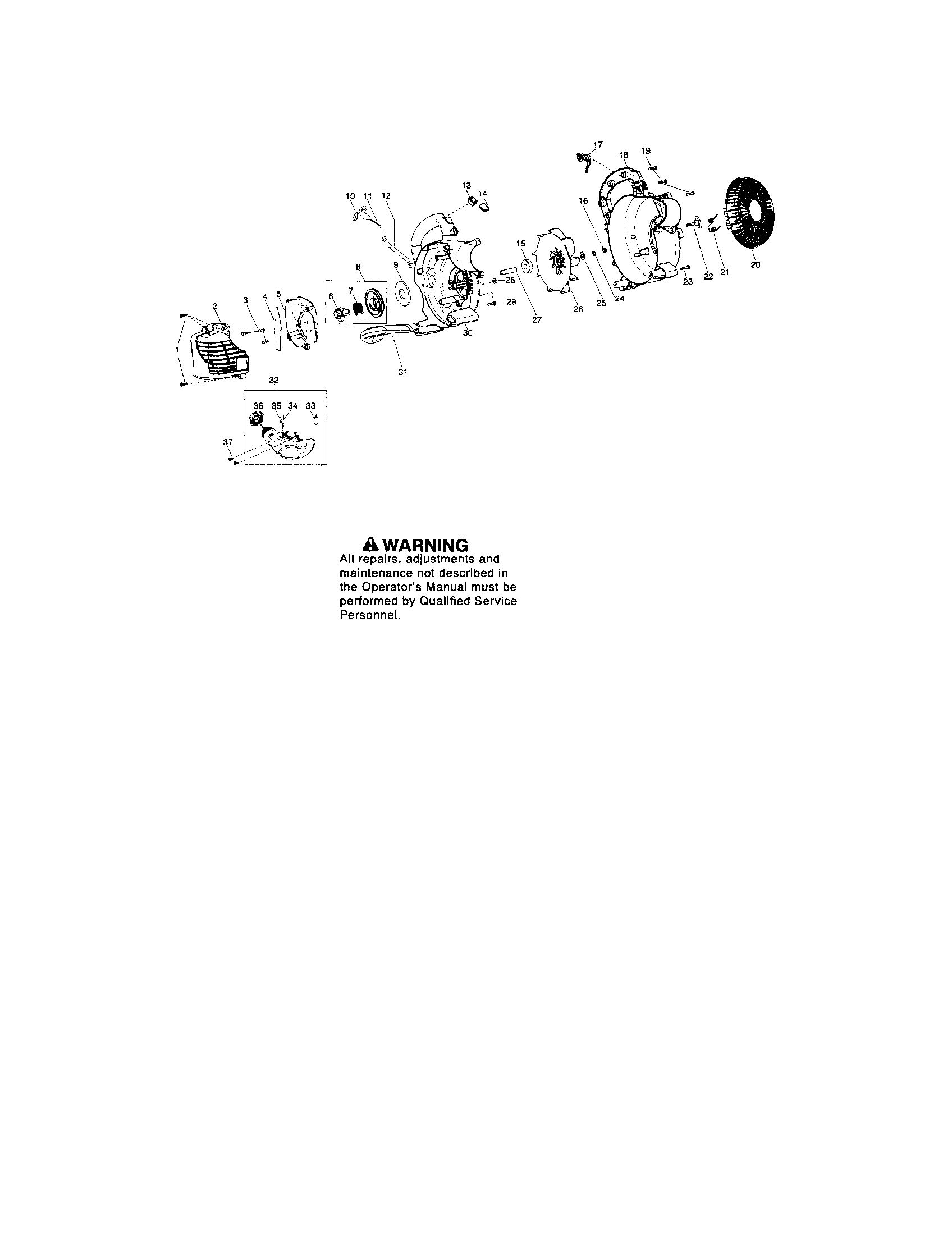 Scroll/handle/fuel tank