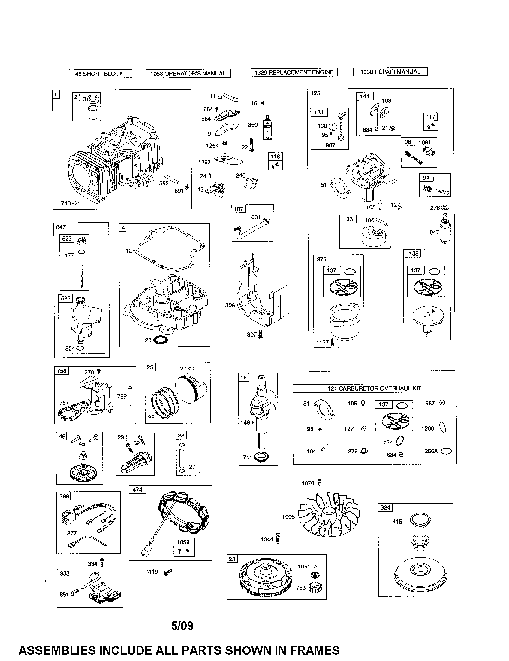Cylinder/carburetor/crankshaft