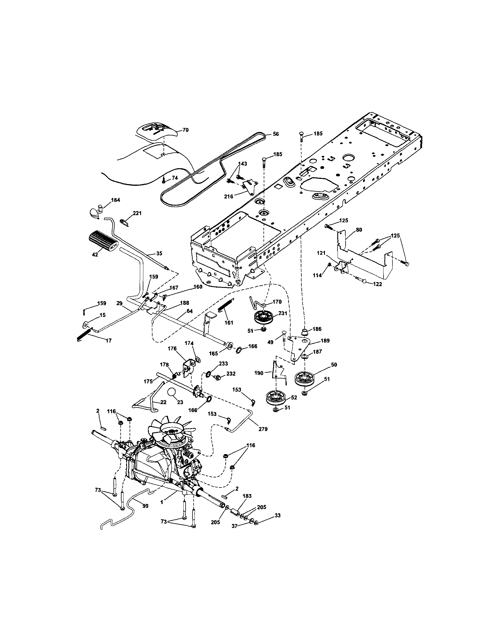 Craftsman lawn discount tractor steering diagram