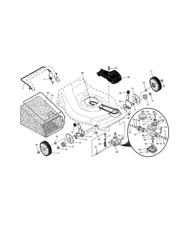 Drive control/gear case/wheels