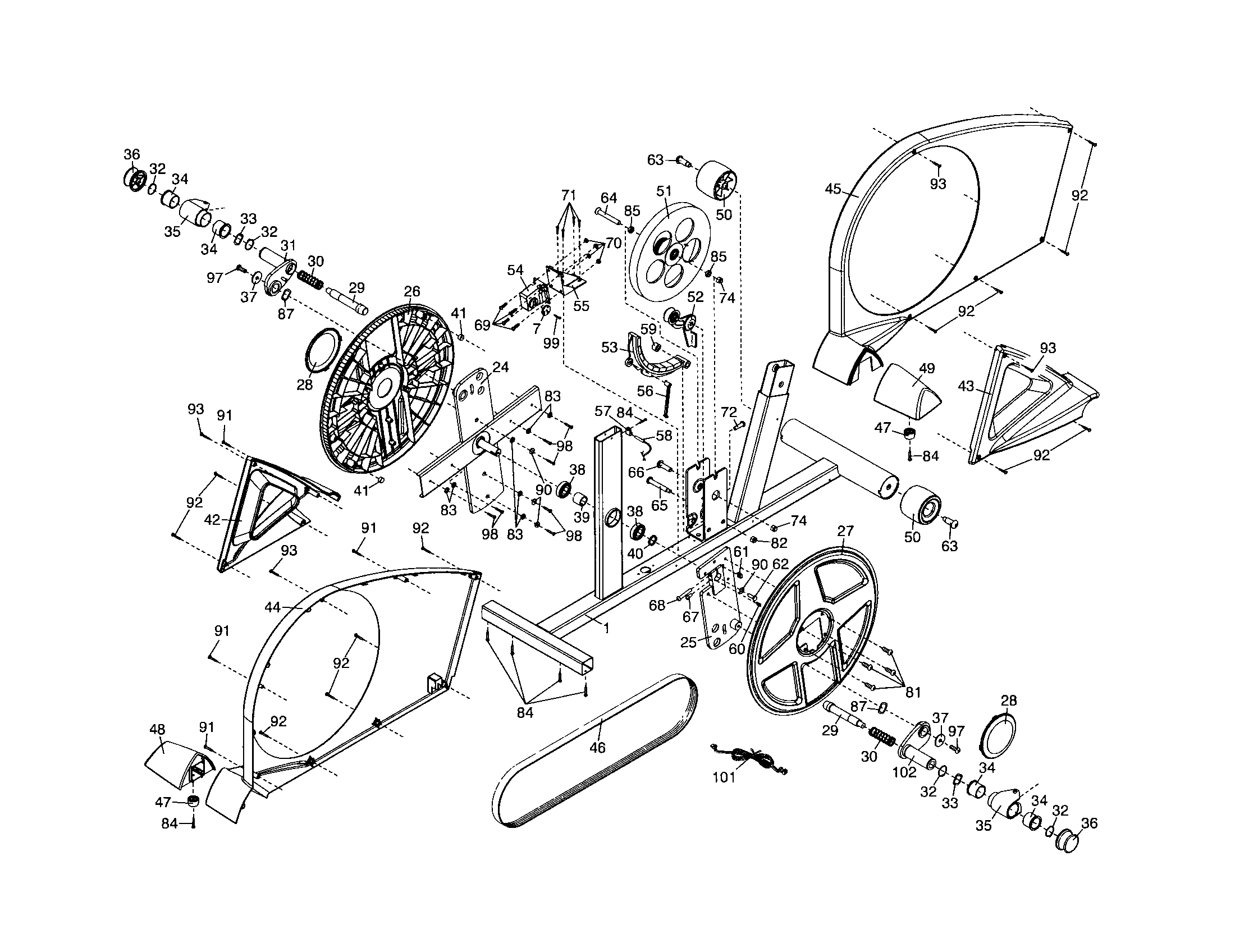 Frame/pedal disc/side shield