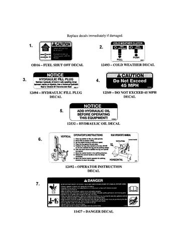 Safety decals