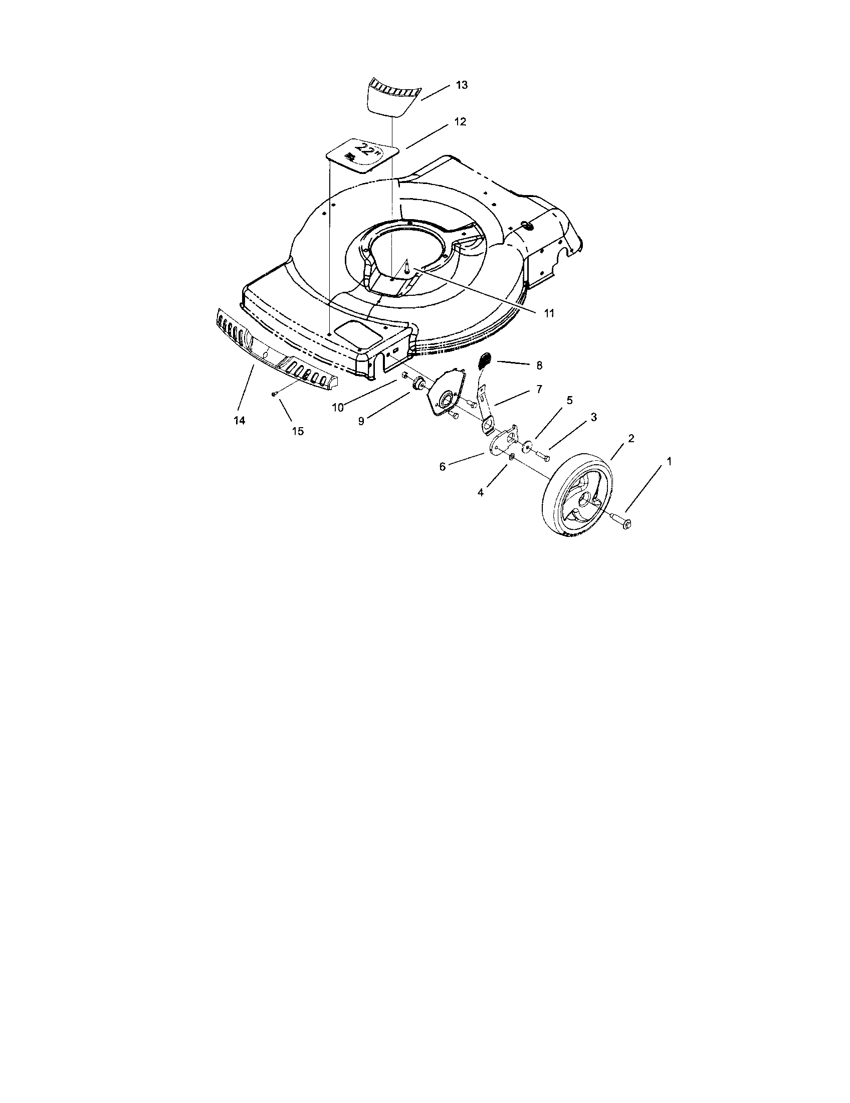 Front axle and wheel