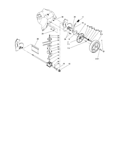 Rear axle and transmission