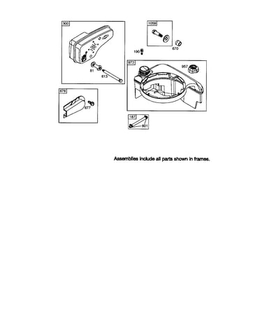 Muffler/fuel tank